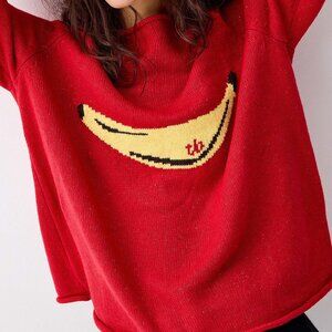 Things Between Red Banana Boxy Sweater